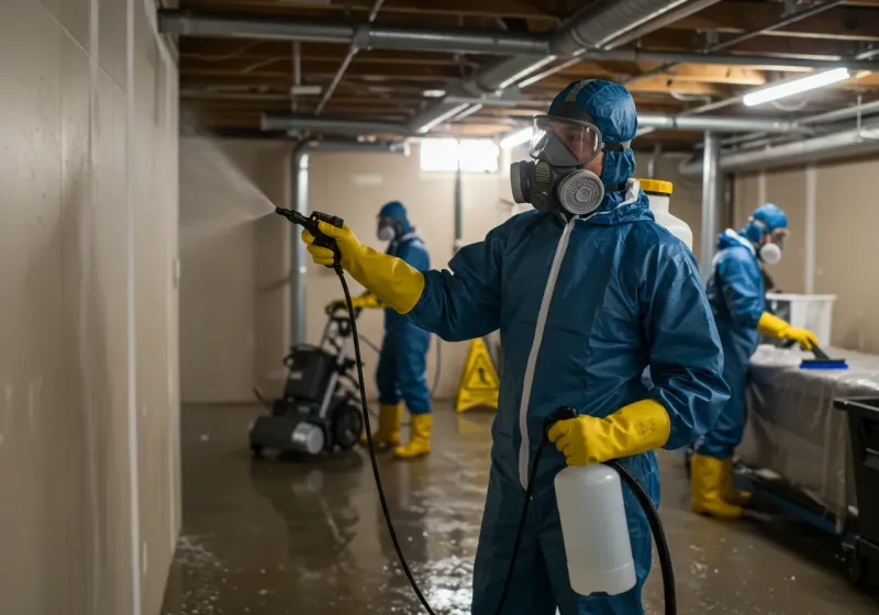 Basement Sanitization and Antimicrobial Treatment process in Jackson, AL